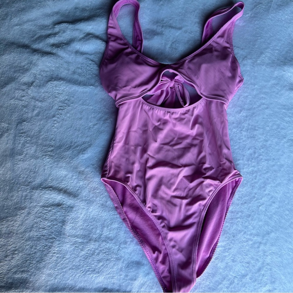 Pink one piece bathing suit